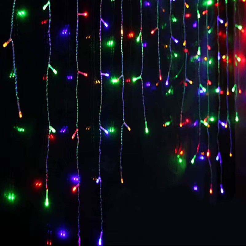 Cortina de Luces LED de Navidad 200 LED – 5 m, 40 Tiras, 8 Funciones interior y exterior