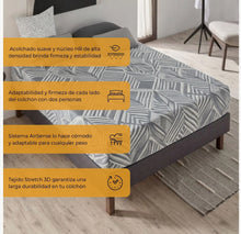 Cargar imagen en el visor de la galería, Colchón con Núcleo de Muelles Ensacados y Capa Viscoelástica Premium: Adaptabilidad Perfecta, Independencia de Lechos y Máxima Frescura Garantizada - Maxia market
