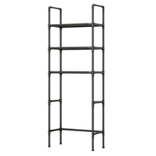 Cargar imagen en el visor de la galería, Estantería Baño 5 Niveles sobre Inodoro 155x39x25 cm – Organizador de Almacenamiento Vertical de Acero Blanco o Negro
