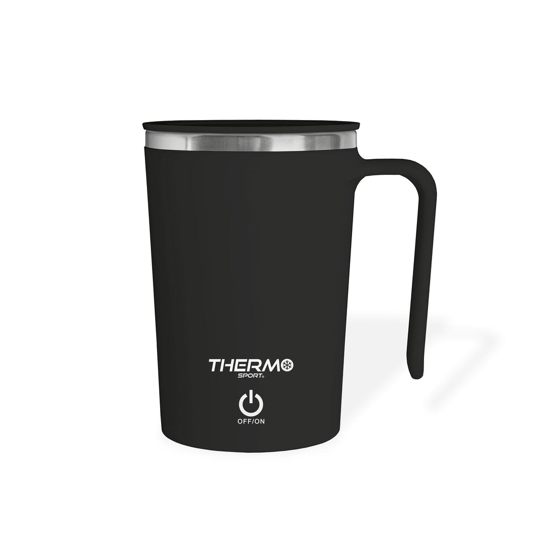 Taza de Viaje con Mezclador Eléctrico Recargable Thermosport 400 ml | Travel Mug Acero Inoxidable, Portátil y Antiderrames