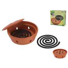Cargar imagen en el visor de la galería, Portaincienso citronela espiral ceramica / quemador citronella anti-mosquitos, Porta incienso citronela espiral
