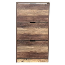Cargar imagen en el visor de la galería, Zapatero de Madera Vintage – 3 Cajones Abatibles para 18 Pares de Zapatos
