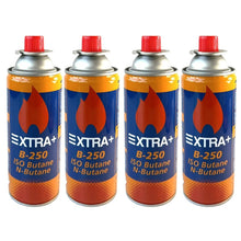 Cargar imagen en el visor de la galería, Cartucho de Gas ISO-250 Butano y N-Butano 227g 400ml, Bombona gas, Recambio Lata Gas para Hornillo portátil de camping o Soplete Quemador - XTRA+

