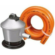 Cargar imagen en el visor de la galería, Regulador + Manguera butano 1.5 m 2 Abrazaderas, Kit Alcachofa bombona de gas con Mangura y abrazaderas
