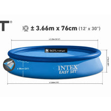 Cargar imagen en el visor de la galería, Piscina Hinchable, Ø366x76 cm, 5.621 litros, Piscina Redonda, con depuradora Cartucho, 2.006 litros/Hora, Filtro Cartucho Tipo A, para 5 Personas - Intex
