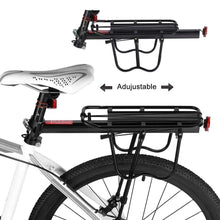 Cargar imagen en el visor de la galería, Portaequipaje trasero para bicicleta, Transportin de bicicleta, Soporte de parrilla trasero aluminio para bici
