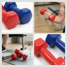 Cargar imagen en el visor de la galería, Mancuernas de Fitness 2 Piezas 1 kg a 6 kg para Entrenamiento en Casa Gimnasio Pilates Ergonómicas y Duraderas en Rojo o Azul Color Aleatorio 4 kg, 6 kg. Color se envía al azar
