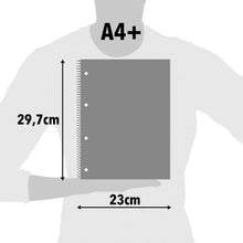 Cargar imagen en el visor de la galería, Cuadernos A4+ 23,1 x 29,5 cm, 160 Hojas, Cuadrícula 5x5 mm, Espiral y Tapa Plástica
