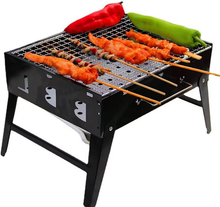 Cargar imagen en el visor de la galería, Barbacoa de carbón portátil, Barbacoa Para Mesa, parrilla plegable para jardín, Picnics, fiesta, cocina al aire libre, Camping
