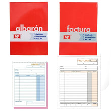 Cargar imagen en el visor de la galería, Talonario de factura y albaran numerado copias 11x15 cm Pack 10 unds.
