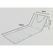 Cargar imagen en el visor de la galería, Esterilla de Playa y Piscina Acolchada, Esterilla Reclinable Plegable Tubo Acero y Tela Oxford 156 x 53 x 0.2 cm, Tumbona Silla Ligero Portátil con respaldo integrado para Playa Piscina Camping ....
