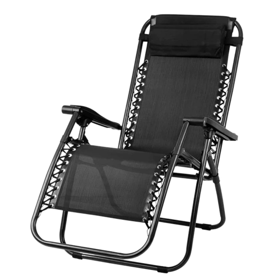 Silla GRANDE XXL tumbona hamaca plegable de gravedad cero y resistente DURADERO con grosor del tubo de 25 mm para Playa Patio Jardín Camping al Aire Libre, 120 kg, 158x66x108 cm