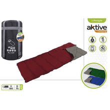 Cargar imagen en el visor de la galería, Saco de Dormir Aktive Sport con Cremallera 180x75 Cm -1200GSM 0°-15°C para Camping y Senderismo
