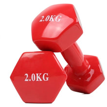 Cargar imagen en el visor de la galería, Mancuernas de Fitness 2 Piezas 1 kg a 6 kg para Entrenamiento en Casa Gimnasio Pilates Ergonómicas y Duraderas en Rojo o Azul Color Aleatorio 4 kg, 6 kg. Color se envía al azar
