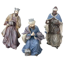 Cargar imagen en el visor de la galería, Nacimiento Belén 10 figuras Portal de Belén Reyes Magos María Jesús y José, Altura 15 cm

