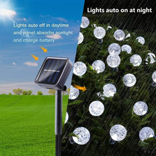 Cargar imagen en el visor de la galería, Guirnalda Luces Led Solar Exterior Cadena de Luces Impermeable, 8 Modos De Iluminación para Jardín, Boda, Vacaciones, Navidad, Terraza, Fiestas
