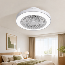 Cargar imagen en el visor de la galería, Ventilador de Techo Plafón Luz LED 28W con Motor DC 20W – Silencioso, 6 Velocidades, Giro Reversible y Mando a Distancia (Ø48 cm)
