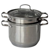 Cargar imagen en el visor de la galería, Olla Pasta con Tapa Acero Inoxidable 20 cm Inducción Valido para todo Tipo de Cocina - Santa Clara
