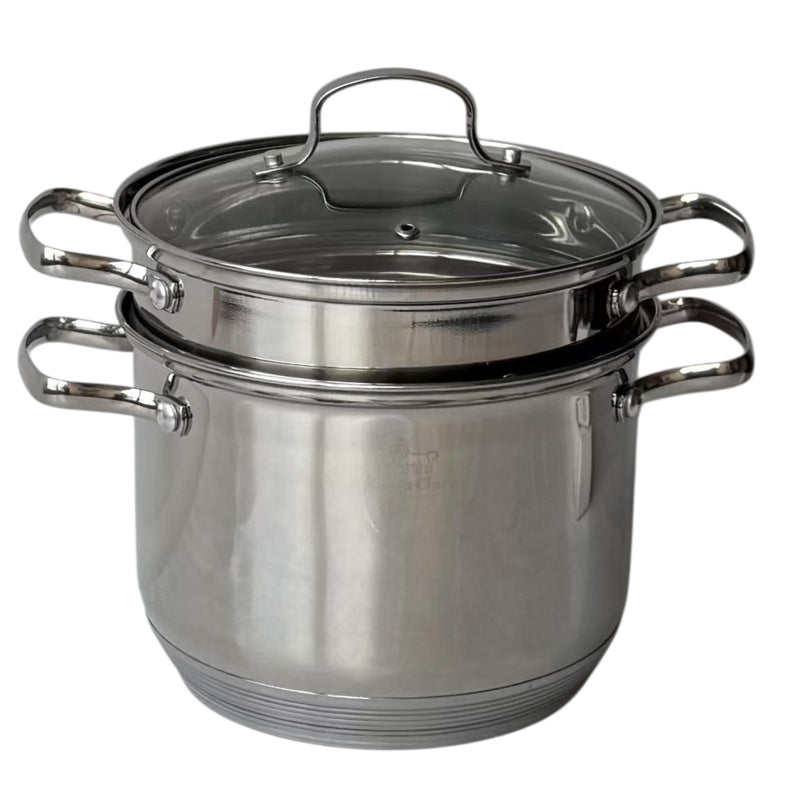 Olla Pasta con Tapa Acero Inoxidable 20 cm Inducción Valido para todo Tipo de Cocina - Santa Clara