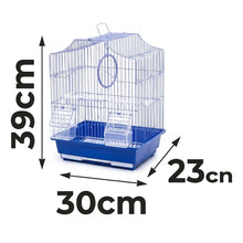 Cargar imagen en el visor de la galería, Jaula para Pájaros con Comederos y Bandeja Extraíble 30 × 23 × 39 cm – Colores Surtidos (Envío Aleatorio)
