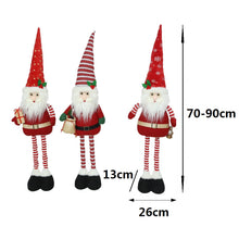 Cargar imagen en el visor de la galería, Figura Papá Noel Decorativa 70-90 cm – Santa Claus de Tela con Patas Largas, Decoración Navideña para Hogar, modelo al azar
