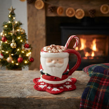 Cargar imagen en el visor de la galería, Taza MUG Ceramica Papá Noel Navidad Rojo 650 ml
