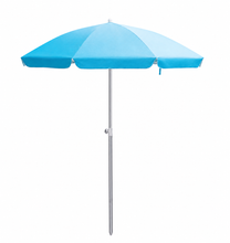 Cargar imagen en el visor de la galería, Sombrilla de Playa Inclinable Ajustable con Protección UV, Poste de Aluminio 28/32 mm, Varillas de Fibra de Vidrio, Incluye Bolsa de Transporte color Azar
