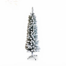 Cargar imagen en el visor de la galería, Árbol de Navidad Nevado Delgado para Espacios Estrechos
