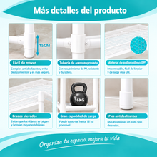 Cargar imagen en el visor de la galería, Estantería de Baño Blanca de 5 Niveles para Lavadora, Organizador de Almacenamiento con Gran Capacidad
