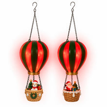 Cargar imagen en el visor de la galería, Globo Navideño con Luz LED Colgante 27,5 cm – Adorno de Navidad Rojo y Verde, 2 Modelos Surtidos
