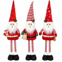 Cargar imagen en el visor de la galería, Figura Papá Noel Decorativa 70-90 cm – Santa Claus de Tela con Patas Largas, Decoración Navideña para Hogar, modelo al azar
