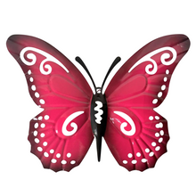 Cargar imagen en el visor de la galería, Set de 4 Mariposas de Chapa con Diseño Colgate – Decoración de Pared para Jardín
