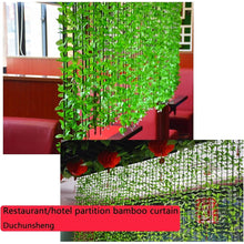 Cargar imagen en el visor de la galería, Tiras Hojas Artificiales Verdes para Jardín, Casa, Cortina la puerta de Decoración
