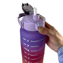 Cargar imagen en el visor de la galería, Botella Adara de Plástico 2L para Bebidas Refresco Agua, Botella de Agua Con Pajita Para deporte Gemensio,  Botellas de agua para hacer ejercicio
