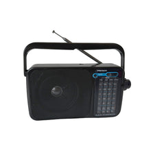 Cargar imagen en el visor de la galería, antena ortátil Am/FM con Funcionamiento AC o DC Negro Radio de 4 bandas
