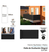 Cargar imagen en el visor de la galería, Malla de Tela Ocultación para Balcón y Terraza - Pantalla de Privacidad Resistente a Rayos UV
