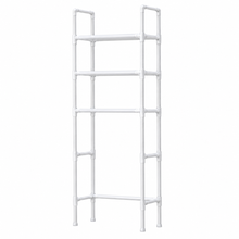 Cargar imagen en el visor de la galería, Estantería Baño 5 Niveles sobre Inodoro 155x39x25 cm – Organizador de Almacenamiento Vertical de Acero Blanco o Negro
