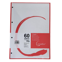 Cargar imagen en el visor de la galería, PACK 3 Recambio de Hojas A4 – 180 Hojas, 90 g/m², Cuadrícula 5 mm, 4 Taladros
