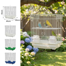 Cargar imagen en el visor de la galería, Jaula para Pájaros con Bandeja Extraíble, Comederos y Accesorios - Color Aleatorio

