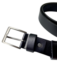 Cargar imagen en el visor de la galería, Cinturon Hombre Cuero Negro Jeans Reversible Piel clasico inspirado en EA

