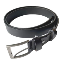 Cargar imagen en el visor de la galería, Cinturon Hombre Cuero Negro Jeans Reversible Piel clasico inspirado en EA
