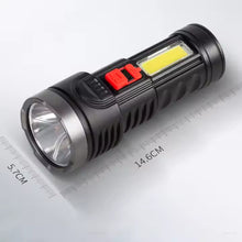 Cargar imagen en el visor de la galería, Linterna de Mano Recargable Portatil 5 LED De Alta Potencia 6 W 350 LM 4 Modos
