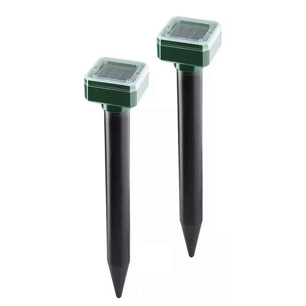 Repelente de Insectos Ultra-Sónico Solar Pack 2 Repelente de Animales Para Jardin Campo Exterior Control de Plagas de Roedores, Serpiente Topo, Ratón Kmt Style