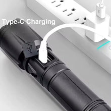 Cargar imagen en el visor de la galería, Linterna de Mano Recargable Portatil LED De Alta Potencia 12 W 750 LM 5 Modos Aluminio

