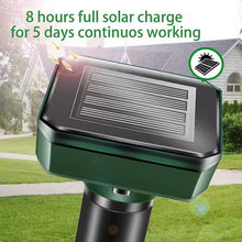 Cargar imagen en el visor de la galería, Repelente de Insectos Ultra-Sónico Solar Pack 2 Repelente de Animales Para Jardin Campo Exterior Control de Plagas de Roedores, Serpiente Topo, Ratón Kmt Style
