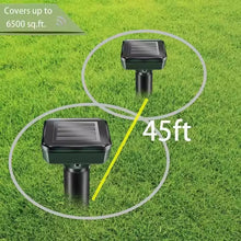 Cargar imagen en el visor de la galería, Repelente de Insectos Ultra-Sónico Solar Pack 2 Repelente de Animales Para Jardin Campo Exterior Control de Plagas de Roedores, Serpiente Topo, Ratón Kmt Style
