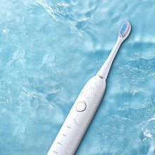 Cargar imagen en el visor de la galería, Cepillo Dental Eléctrico Sónico Recargable con 4 cabezales, Cable USB Tipo C y 1 estuche de viaje Blanco
