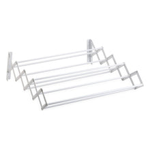 Cargar imagen en el visor de la galería, Tendedero de ropas Extensible DE PARED Ancho 61 CMS 9 VARILLAS Extensible acordeon 4,50 MTS CONFORTIME
