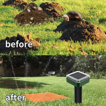 Cargar imagen en el visor de la galería, Repelente de Insectos Ultra-Sónico Solar Pack 2 Repelente de Animales Para Jardin Campo Exterior Control de Plagas de Roedores, Serpiente Topo, Ratón Kmt Style
