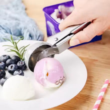 Cargar imagen en el visor de la galería, Set 2 Cuchara de helado Fruta con Expulsor de acero inoxidable 18 cm
